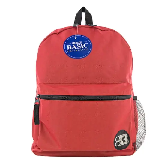 BAZIC&reg; 16" Basic Collection Backpack Red {1}