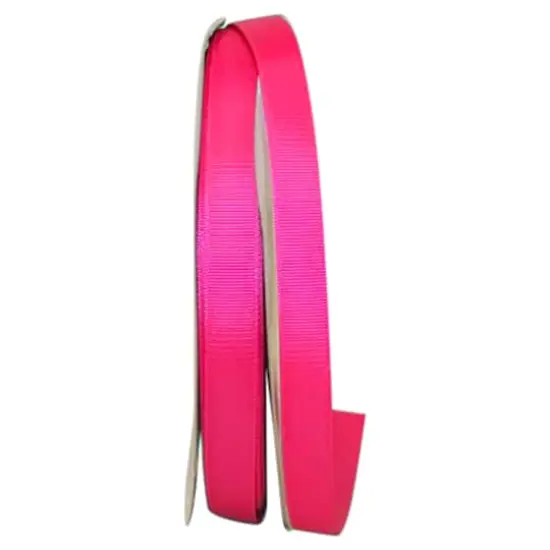 JAM Paper 5/8" x 100yd. Grosgrain Style Wired Ribbon Shocking Pink {1}