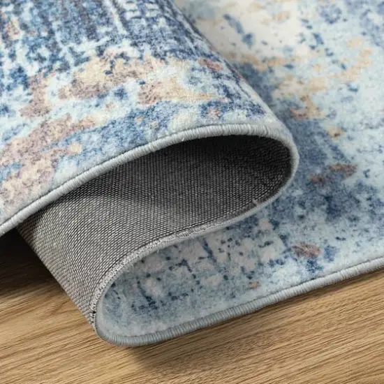 Glitzhome&reg; Abstract Area Rug Blue/Ivory {5}
