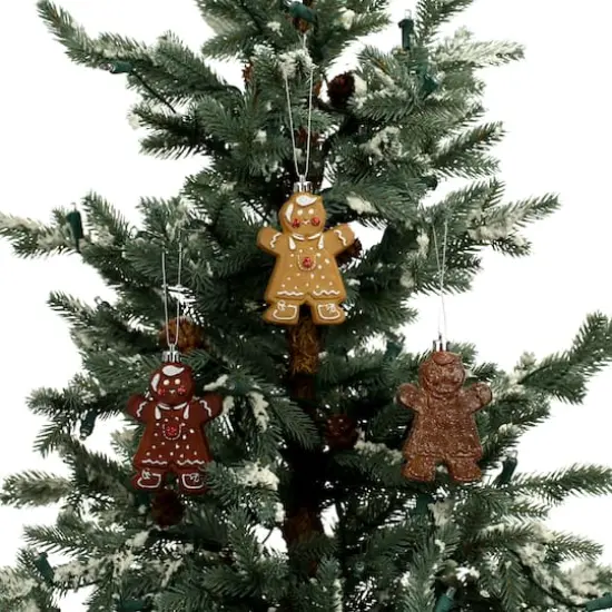 6 Pack 95mm Gingerbread Shatterproof Ornaments by Ashland® {3}