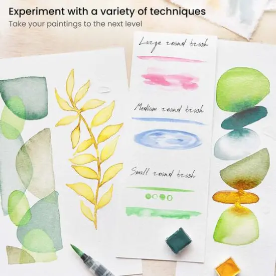 Arteza&reg; 4 Piece Assorted Tips Water Brush Set {6}