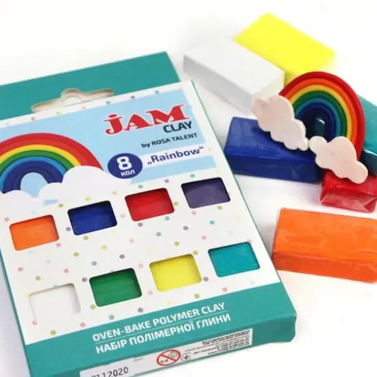 Rosa Talent Jam Clay Rainbow Oven-Bake Polymer Clay Set {4}
