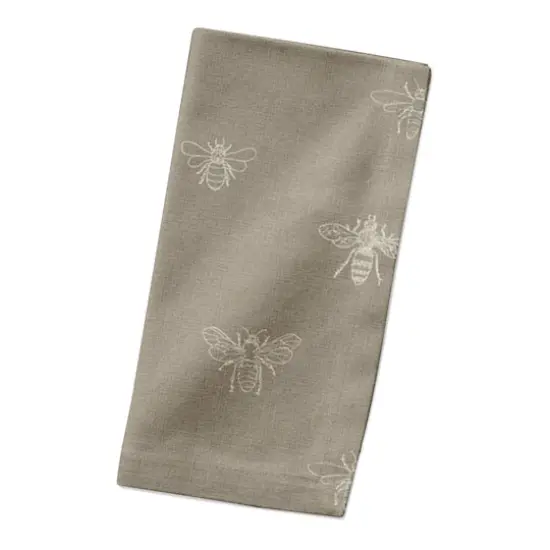 Delicate Bee Pattern Cotton Twill Napkin Brown {3}