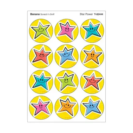 TREND Enterprises&reg; Star Power, Banana scent Scratch 'n Sniff Stinky Stickers&reg;, 48 Per Pack, 6 Packs {3}