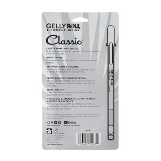 Gelly Roll&reg; Classic&trade; Medium & Bold Bright White 6 Piece Gel Pen Set {3}
