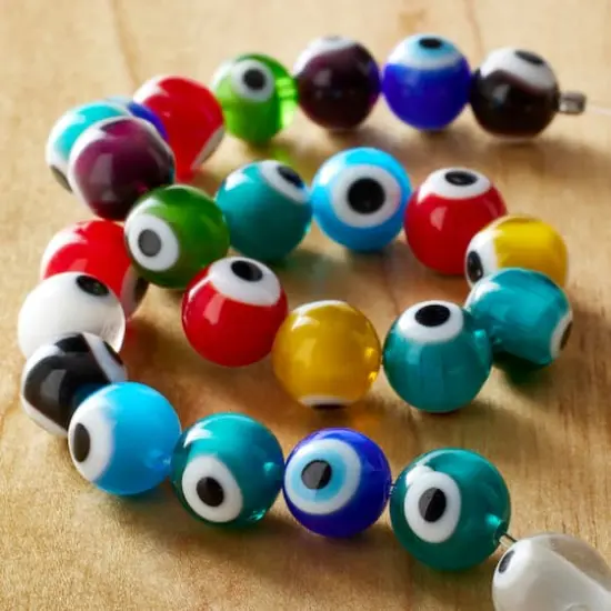 Multicolor Glass Eye Beads, 10mm by Bead Landing&trade; {3}