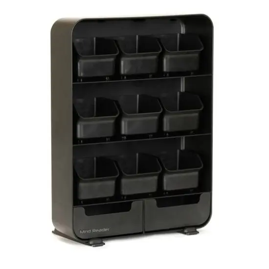 Mind Reader Black Tea Bag holder and Condiment Organizer {12}