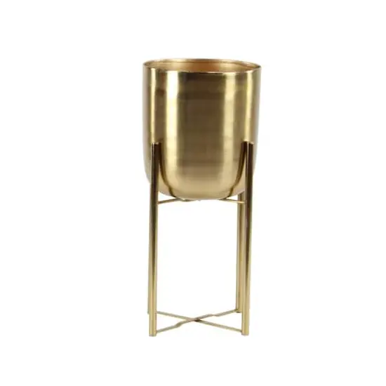 CosmoLiving by Cosmopolitan Gold Metal Glam Planter Set {4}