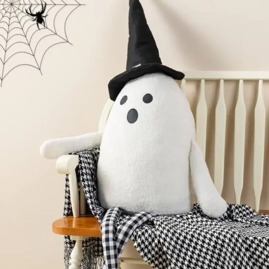 Glitzhome® 65.25"H Lighted Halloween Oversized Fabric Ghost Shelf Sitter {6}