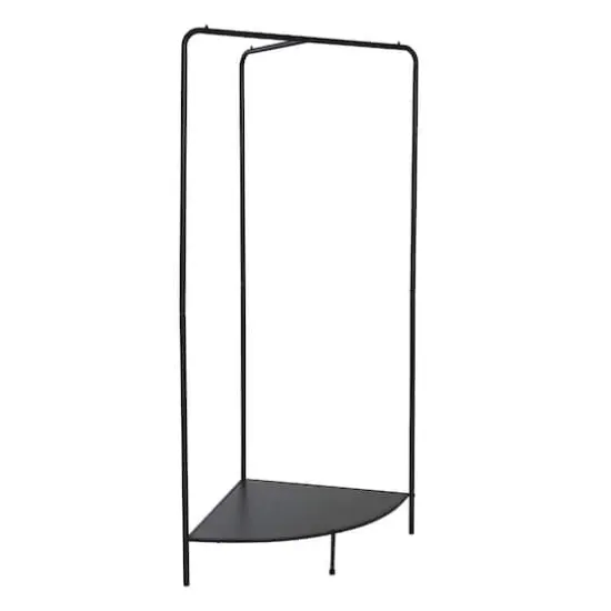 Honey Can Do 5.5ft. Freestanding Corner Garment Rack with Shoe Storage {5}