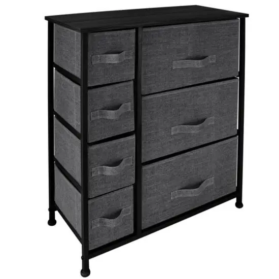 Simplify 7 Drawer Storage Dresser Gray {8}