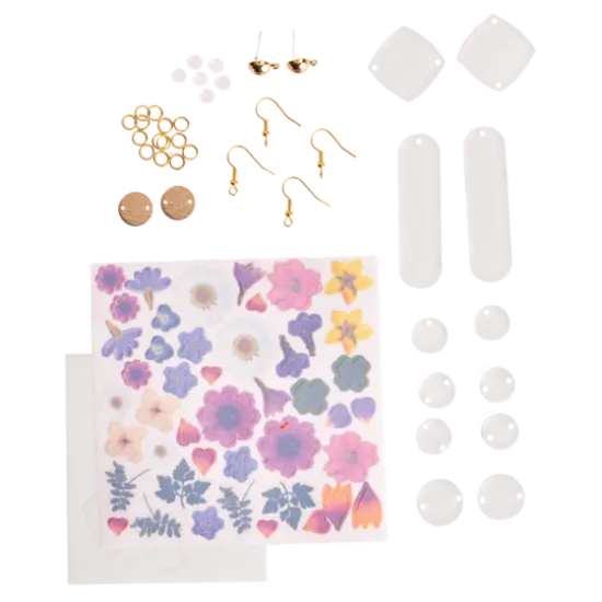 Faber-Castell&reg; Pressed Floral Acyrlic Earings {3}