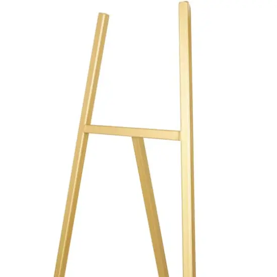 56" Gold Metal Geometric Tall Adjustable Floor 3-Tier Easel {3}