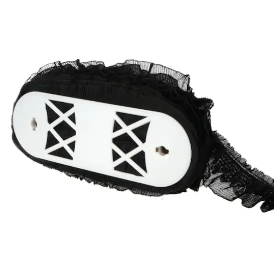 2.5" Black Chiffon Pleated Trim by Celebrate It&reg; {4}