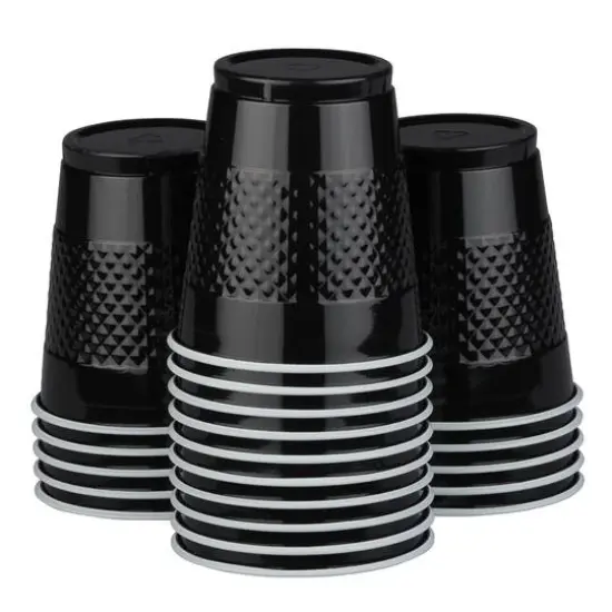 JAM Paper 12oz.Plastic Party Cups, 20ct. Black {1}