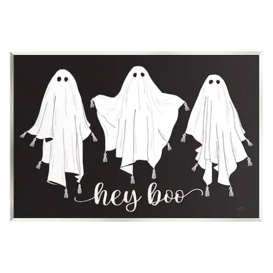 Stupell Industries Hey Boo Three Ghosts Wall Plaque Art {1}