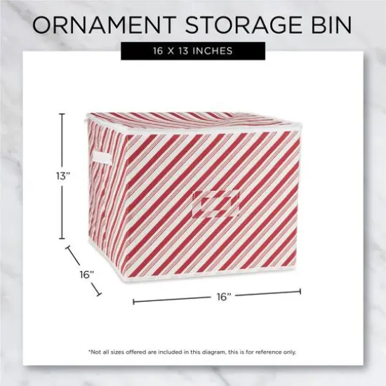 DII&reg; Holiday Candy Stripe Print Large Ornament Storage {7}
