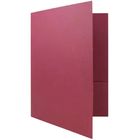 JAM Paper 2-Pocket Textured Linen Business Folders, 100ct. Burgundy {6}