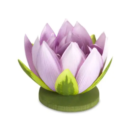 4" Lavender & Green Floating Lotus Set, 12ct. {1}