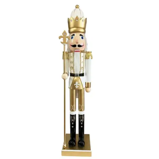 5ft. White & Gold Nutcracker {1}