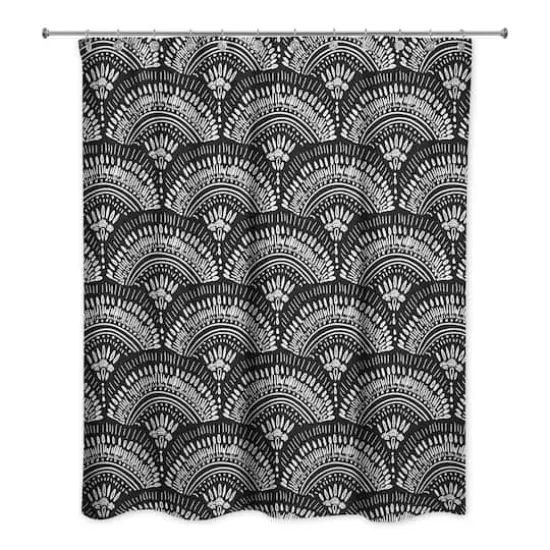 Bohemian Sketch Pattern 71" x 74" Shower Curtain {3}