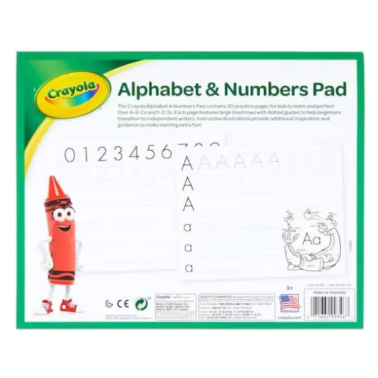 Crayola&reg; Alphabet & Numbers Pads, 12ct. {4}