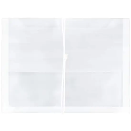 JAM Paper 9.75" x 13" Clear Plastic Elastic Expansion Booklet Envelopes, 10ct. {1}