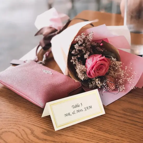 JAM Paper Double Metallic Border Fold-Over Wedding Table Place Cards, 100ct. White with Gold Double Border {4}