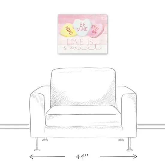 Love Is Sweet Candy Hearts Canvas Wall Art {6}