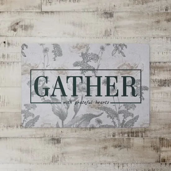 Gather Here with Grateful Hearts Floor Mat, 18" x 27" {3}