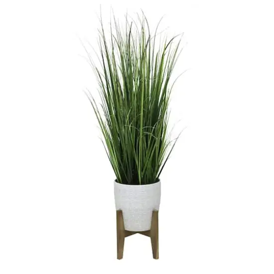 Flora Bunda® 50" Onion Grass In 10" Catheral Ceramic Pot On Stand {1}