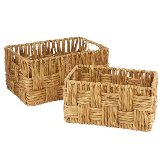 Brown Jute Natural Storage Basket Set {8}