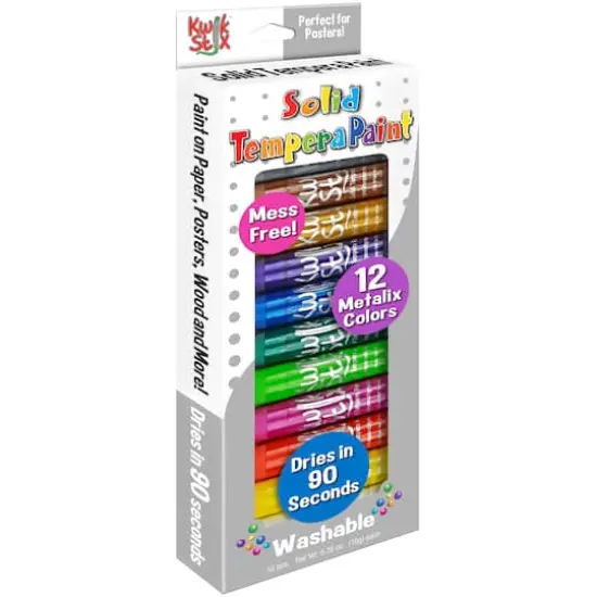 Kwik Stix&trade; Metalix 12 Color Paint Tempera Set {3}