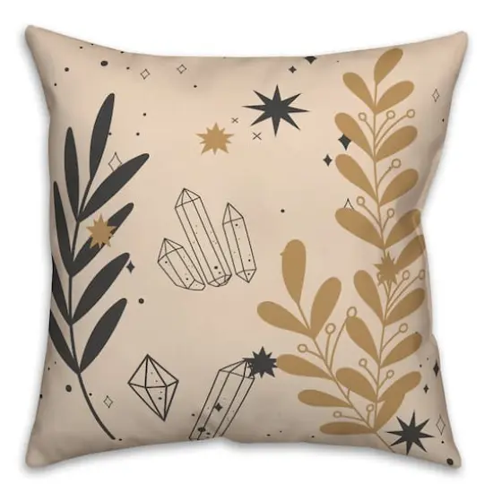 Leaf Crystal Stars 3 18" x 18" Throw Pillow {1}
