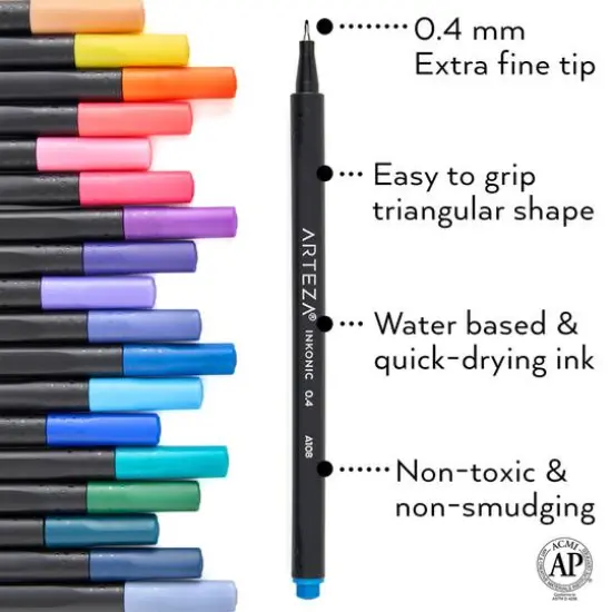 Arteza&reg; Inkonic&reg; 72 Color Fineliner Pen Set {4}