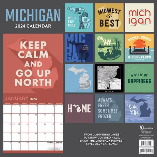TF Publishing 2024 Home: Michigan Wall Calendar {3}