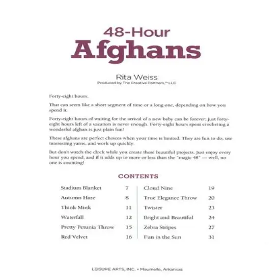 Leisure Arts&reg; Crochet 48-Hour Afghans Book {4}