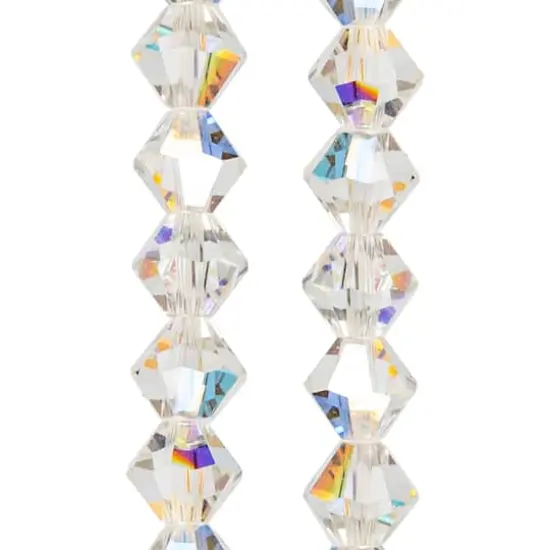 Preciosa Glass Crystal Bicone Beads, 6mm by Bead Landing&trade; Crystal AB {1}