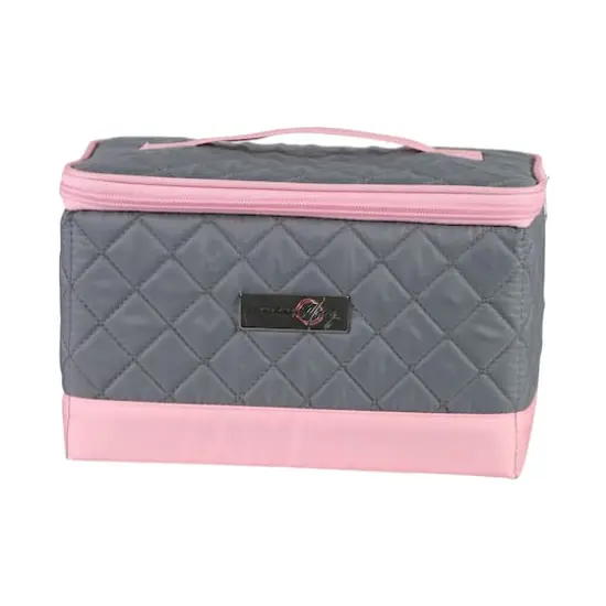 Everything Mary Pink & Gray Collapsible Sewing Kit Organizer Box {1}