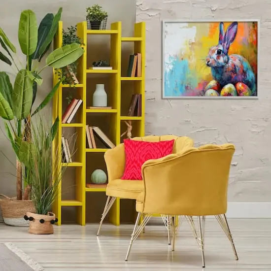 Stupell Industries Easter Joy Abstract Framed Giclee Art Gray {3}