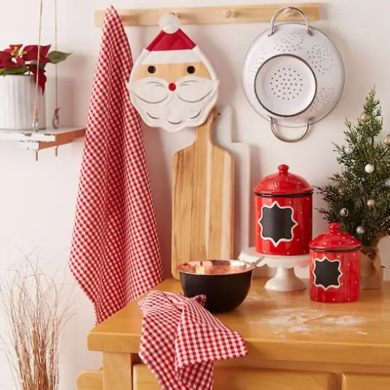 DII&reg; Jolly Santa Potholder Gift Set {8}
