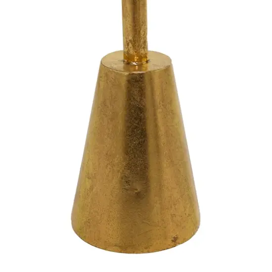 Gold Metal Contemporary Accent Table, 16" x 16" x 24" {5}