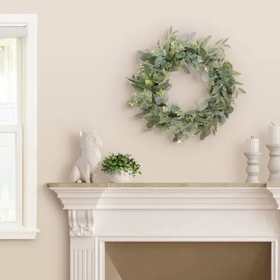 24" Spring Eucalyptus & Creeping Jenny Wreath {4}