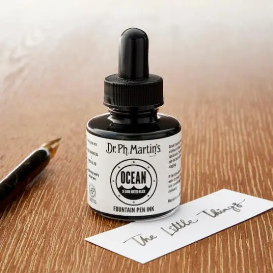 Dr. Ph. Martin's&reg; Ocean Fountain Pen Ink 3E Dark Matter Black {4}