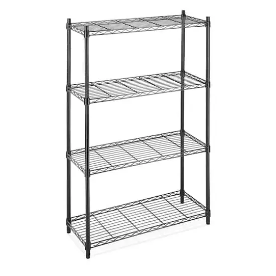 Whitmor 4-Tier Black Supreme Shelves {1}