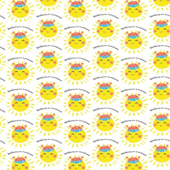 Springs Creative Love the Sea Walking on the Sun Cotton Fabric {3}