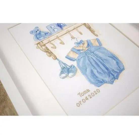 Luca-s Baby Boy Birth Counted Cross Stitch Kit {7}