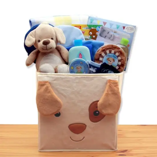 Puppy Tails New Baby Gift Basket {1}