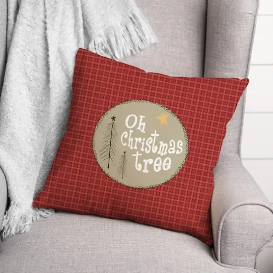 Christmas Quilt Pattern Throw Pillow {3}