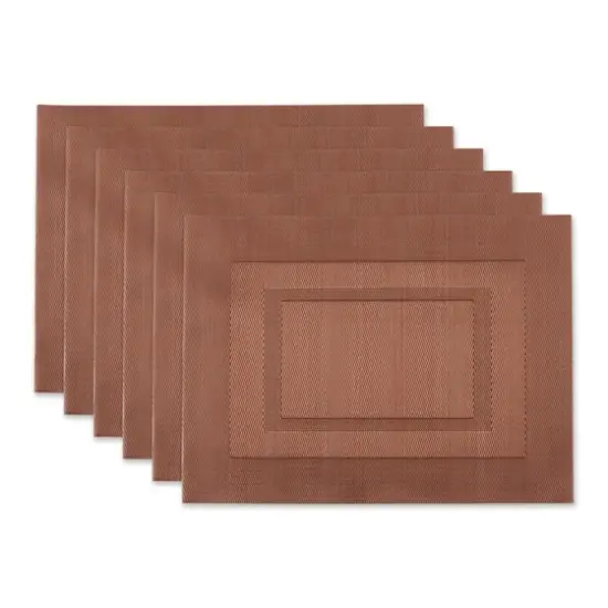 DII&reg; Vinyl Doubleframe Placemats, 6ct. Cinnamon {1}